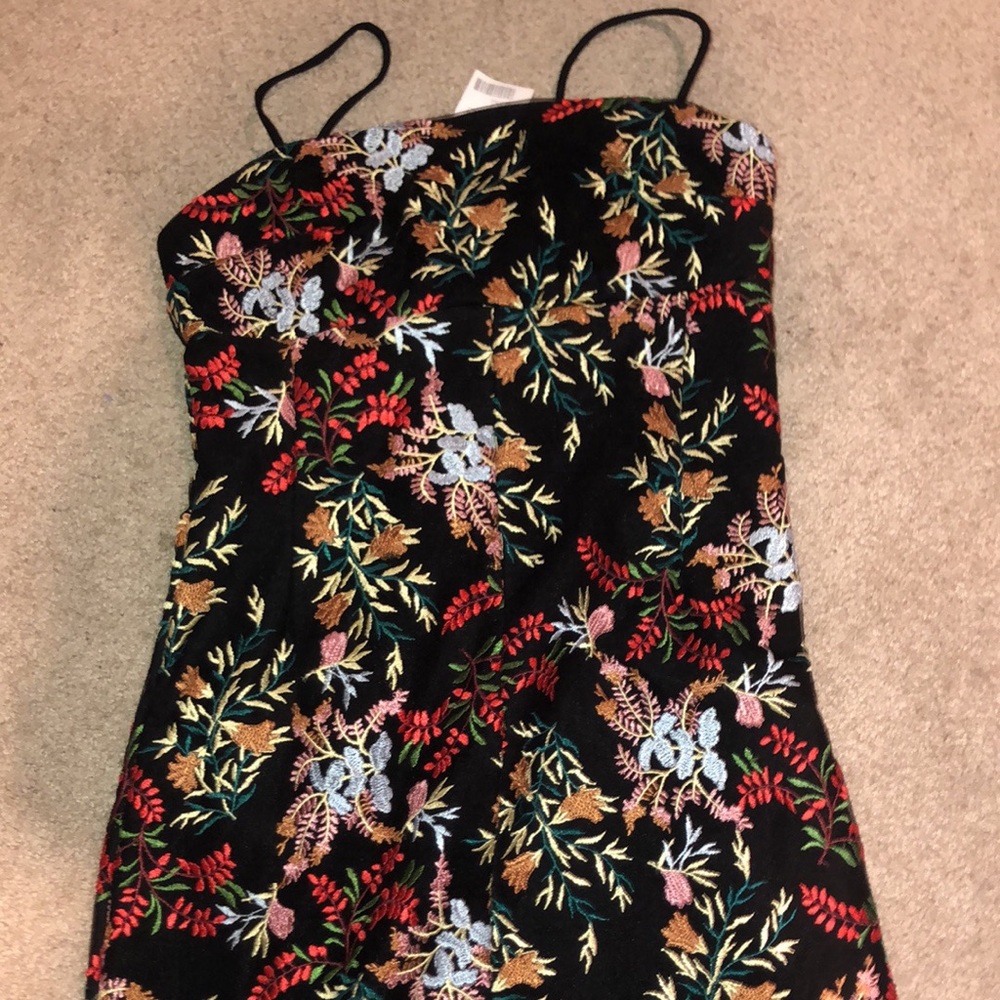 Black floral urban outfitters dress